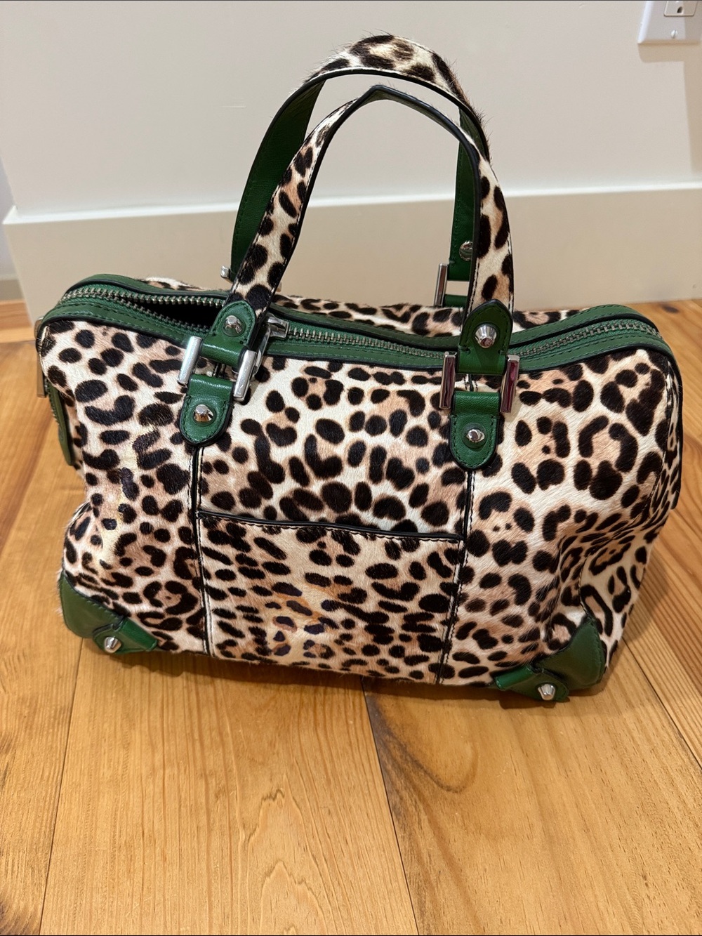 Juicy Couture Leopard Green Leather Y2K bag - Picture 2 of 8